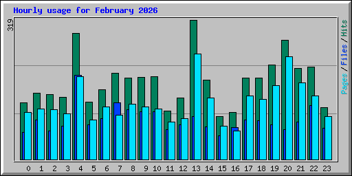 Hourly usage for February 2026