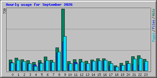 Hourly usage for September 2026